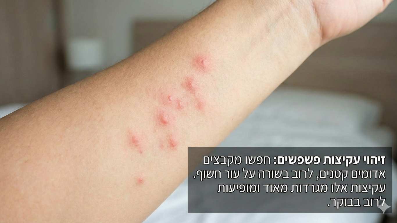 זיהוי עקיצות פשפשים זיהוי עקיצות פשפשים