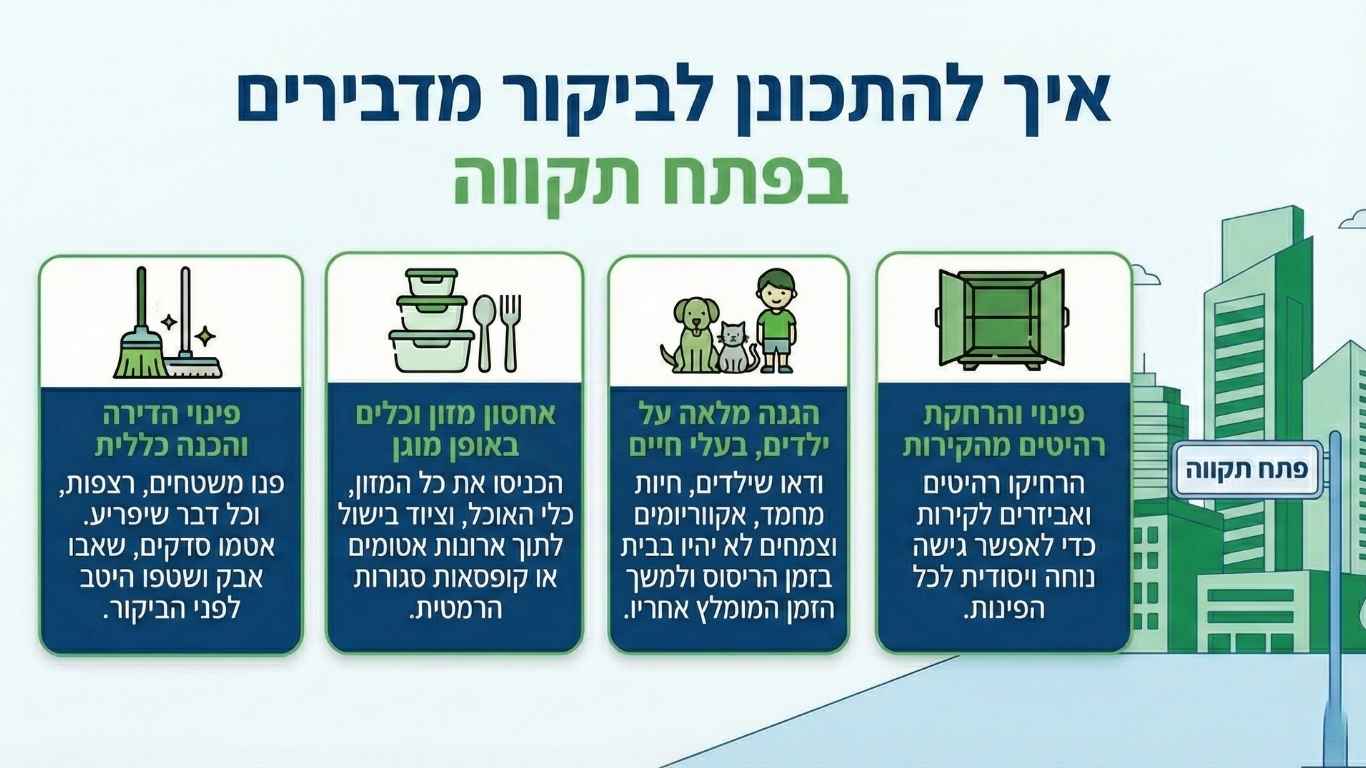 איך להתכונן לביקור מדבירים בפתח תקווה