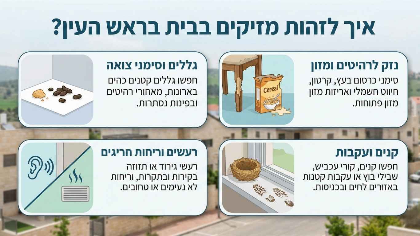 איך לזהות שיש מזיקים בבית בראש העין איך לזהות שיש מזיקים בבית בראש העין