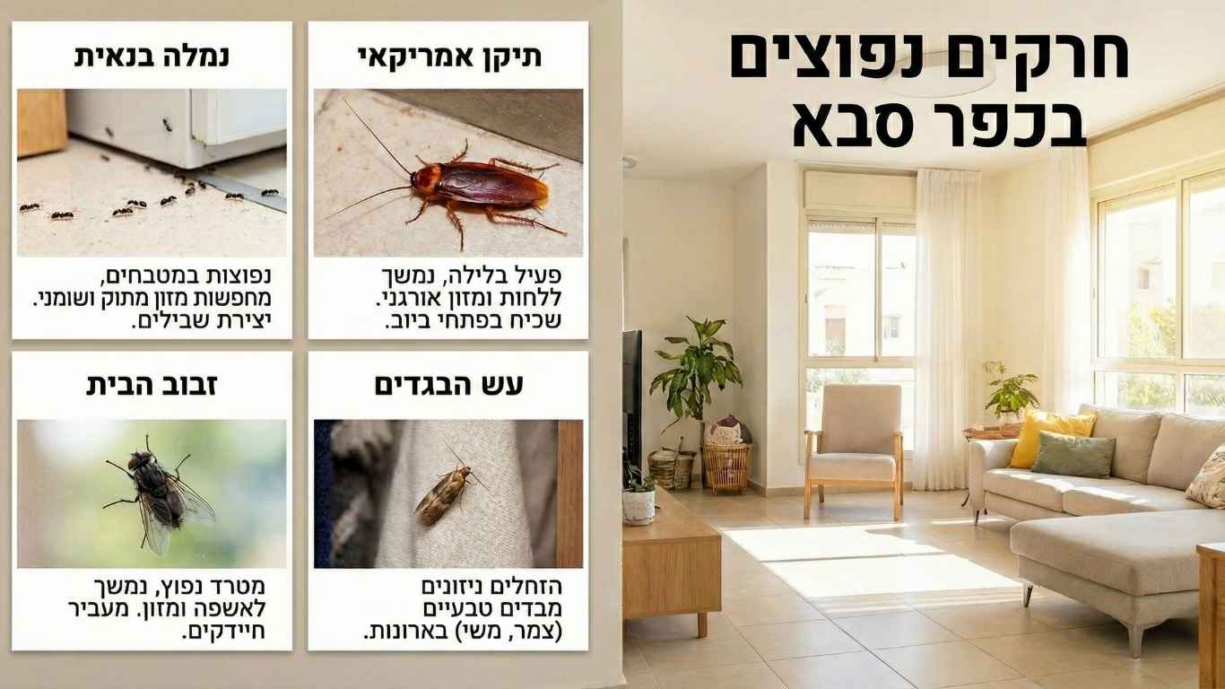 חרקים נפוצים בכפר סבא חרקים נפוצים בכפר סבא