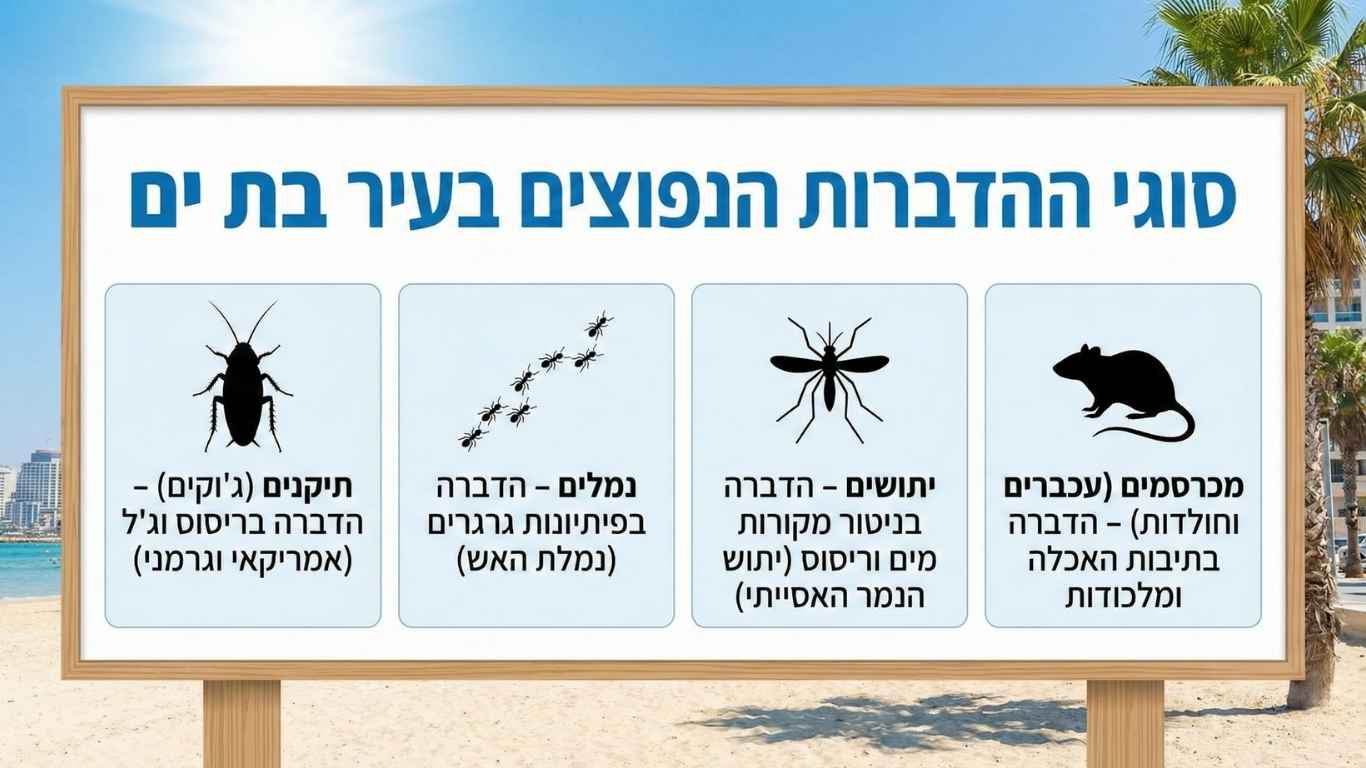 סוגי ההדברות הנפוצים בעיר בת ים סוגי ההדברות הנפוצים בעיר בת ים