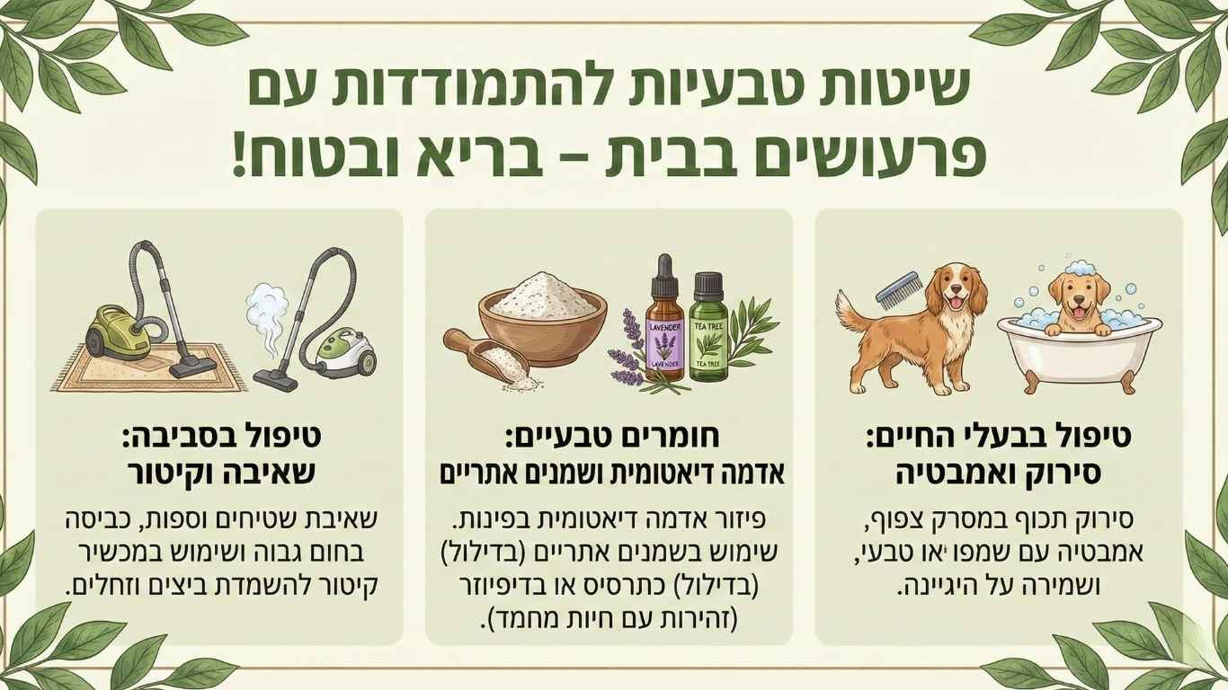 שיטות טבעיות להתמודדות עם פרעושים שיטות טבעיות להתמודדות עם פרעושים