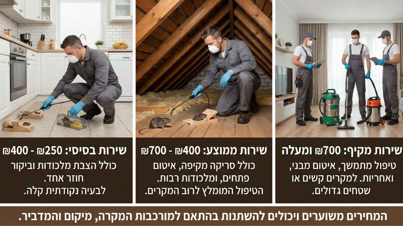 מדביר מומלץ כמה גובה על לוכד חולדות מדביר מומלץ כמה גובה על לוכד חולדות