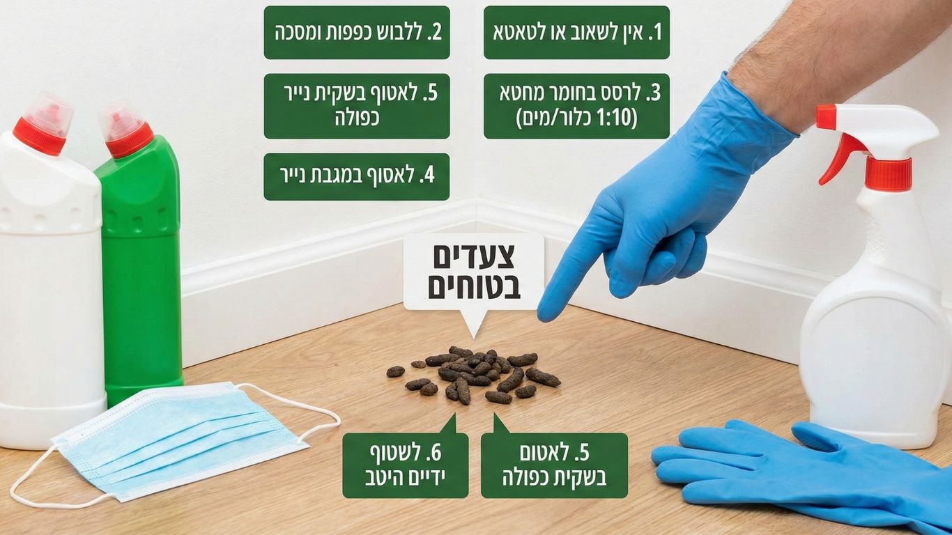 מה לעשות כשמגלים קקי של עכבר או חולדה